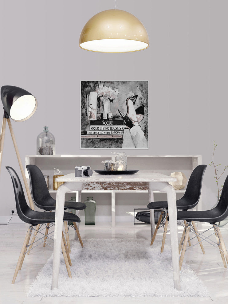 "The Model Is Me" Floater Framed Painting Print on Canvas, 48"x48"
