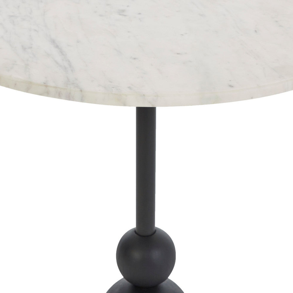 Corrine Aluminum Side Table, Matte Black