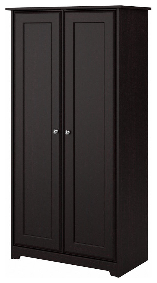 Cabot Tall Storage Cabinet With Doors, Espresso Oak