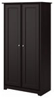 Cabot Tall Storage Cabinet With Doors, Espresso Oak