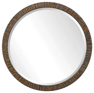 Uttermost Wayde Gold Bark Round Mirror