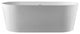 Mia Acrylic Double Ended Freestanding Tub, White / Rose Gold Drain, 53 Inch