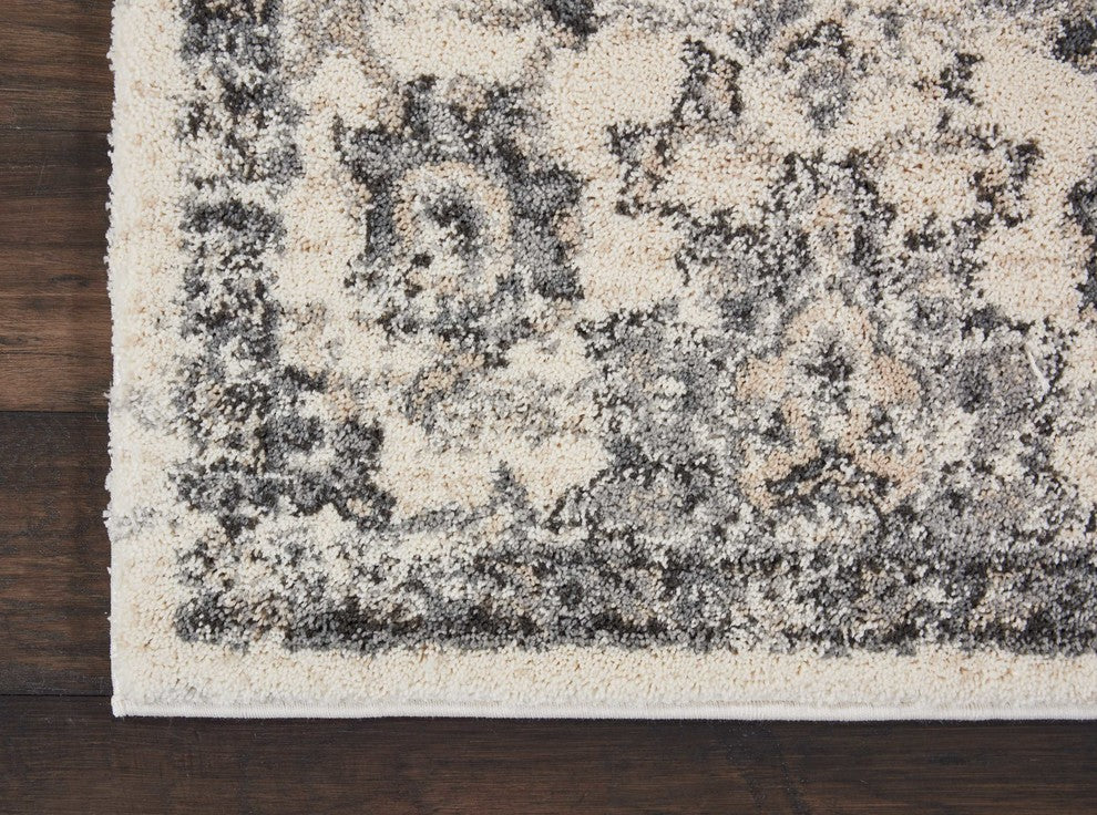 Nourison Fusion Cream/Gray Area Rug, 2'2"x7'6"