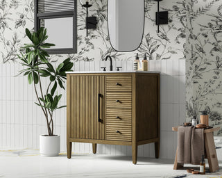 Home Living 32" Single Bathroom Vanity, Hazel Oak
