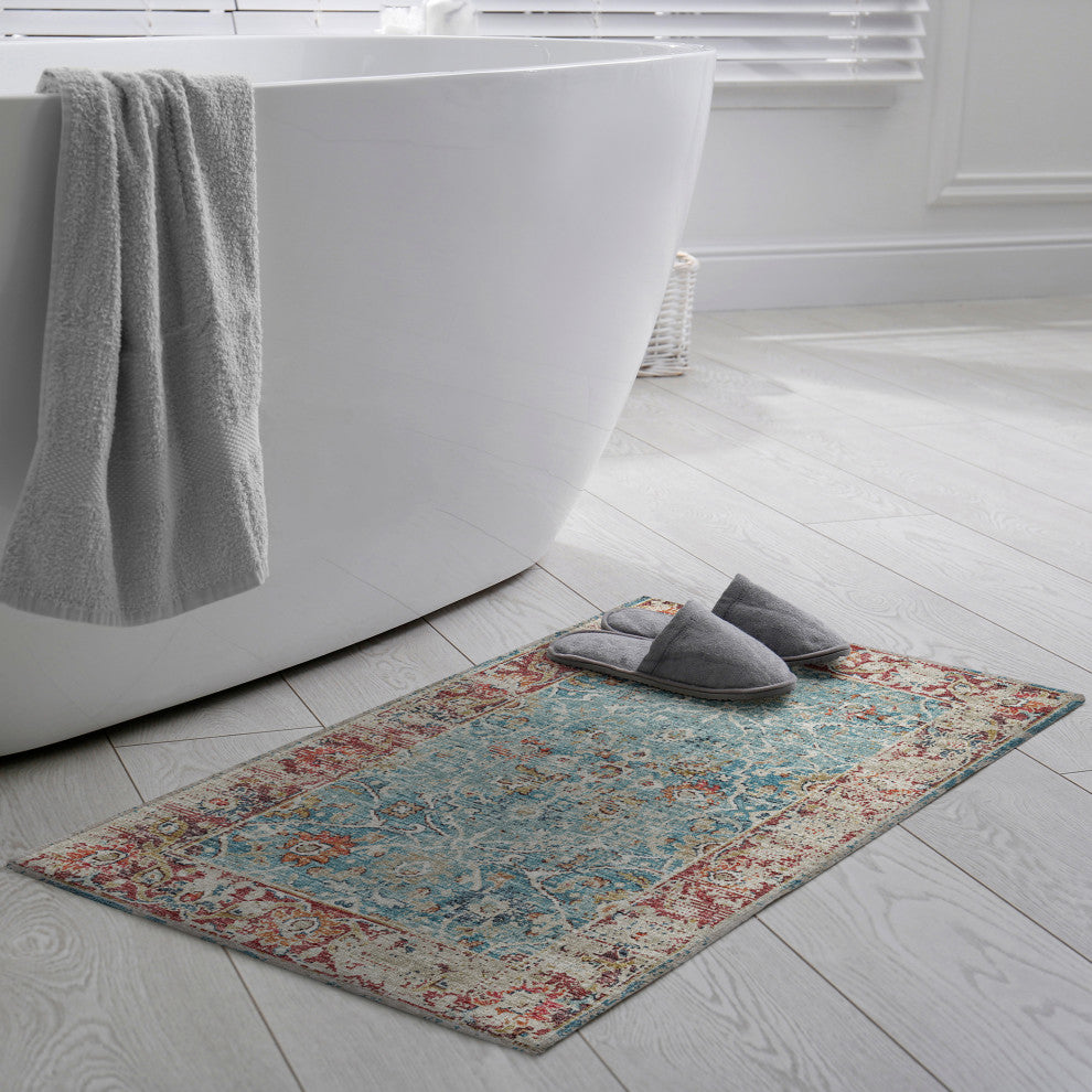 Indoor/Outdoor Marbella MB2 Mediterranean Machine Washable 1'8" x 2'6" Rug
