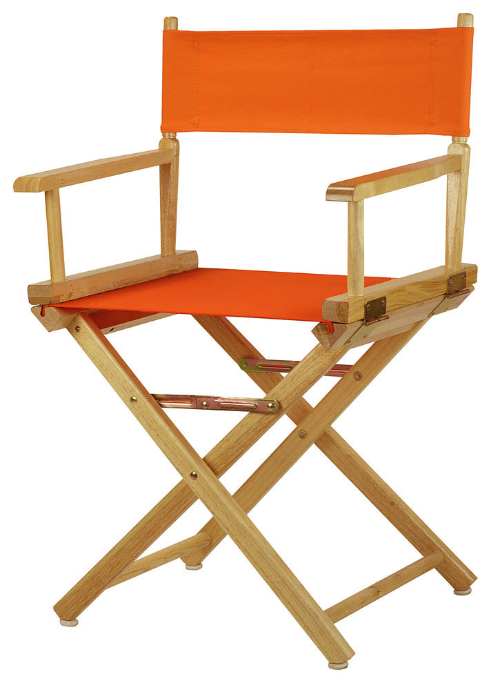 018" Director's Chair Natural Frame-Tangerine Canvas