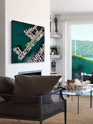 "Neatly Docked Boats" Print on Canvas by Karolis Janulis