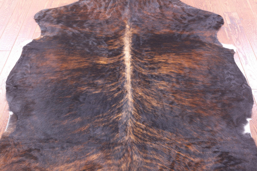 7' 0" X 5' 10" Brindle Natural Cowhide Rug C1677