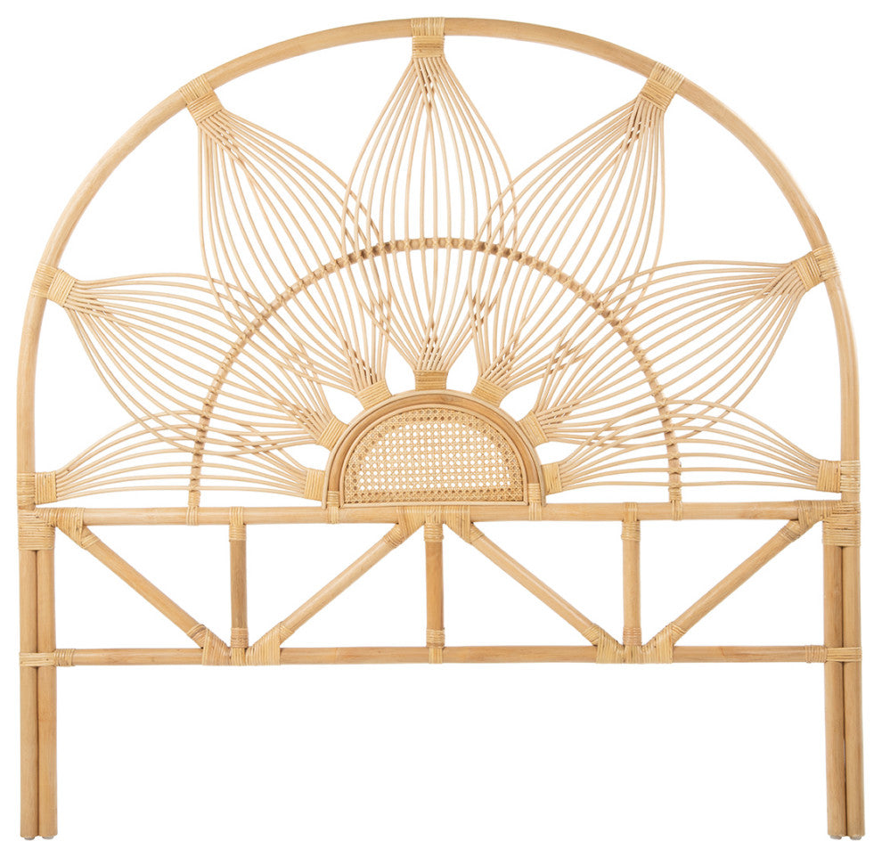 Sunflower Rattan Headboard, Natural, Queen