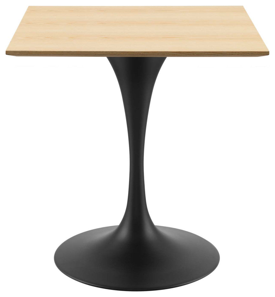 Lippa 28" Wood Square Dining Table EEI-4865-BLK-NAT