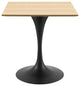 Lippa 28" Wood Square Dining Table EEI-4865-BLK-NAT