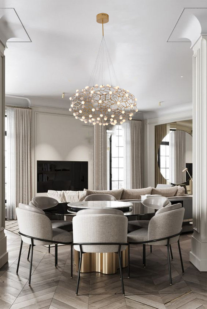 LED Chandelier, Gold
