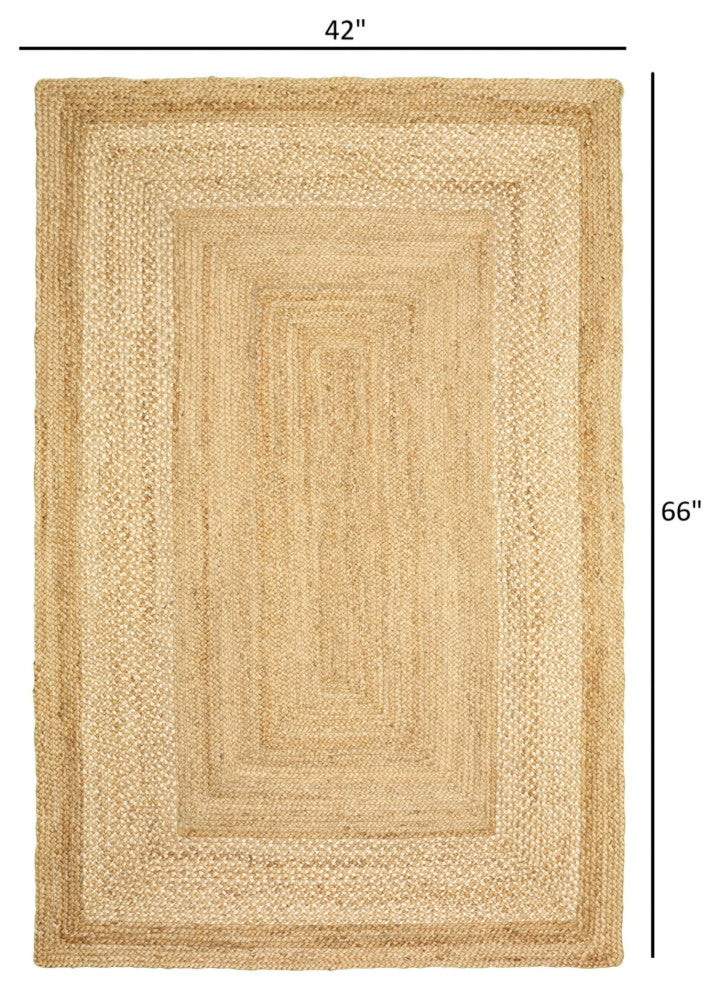 4" x 6" Classic Tan Bordered Area Rug