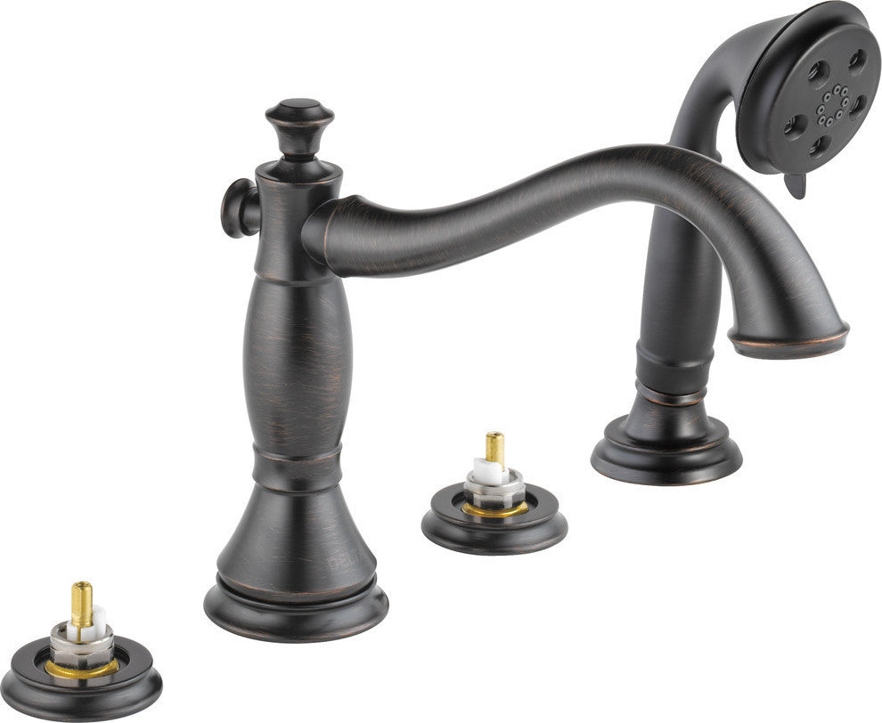 Delta Cassidy Roman Tub with Hand Shower Trim - Less Handles, Venetian Bronze