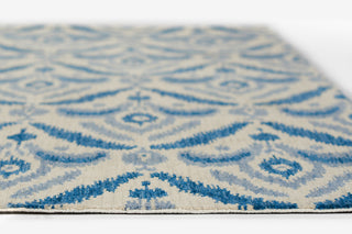 Momeni Leiden Hand Tufted Wool Blue Area Rug 5' X 8'