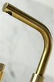 Widespread Bathroom Faucet, Brass Pop-Up, Brushed Brass