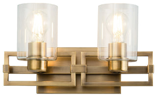 Estes 2 Light Bath Vanity Light, Aged Brass