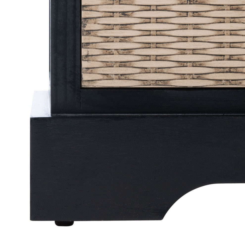 Safavieh Landers 2 Drawer Cushion Bench, Black