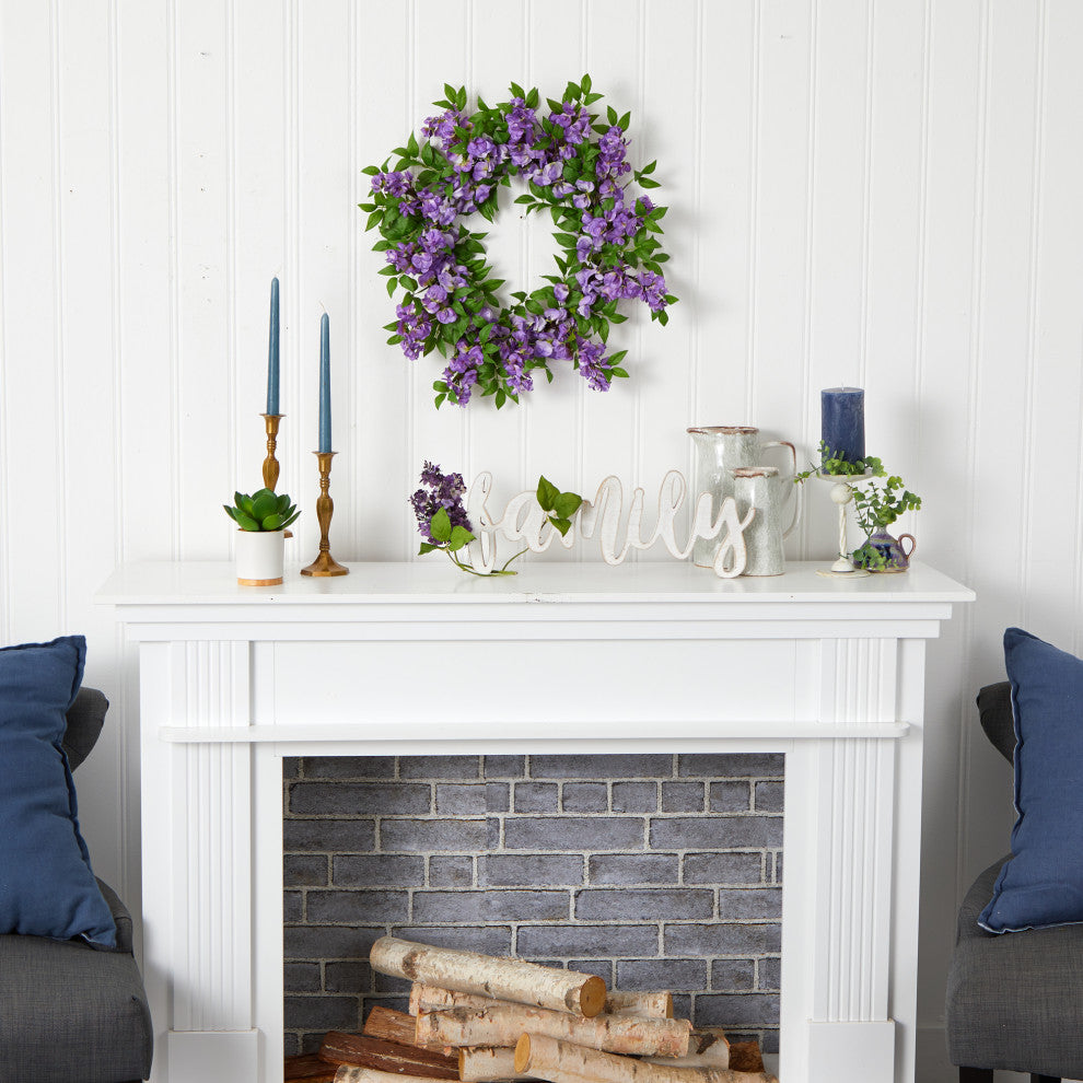 18" Wisteria Artificial Wreath
