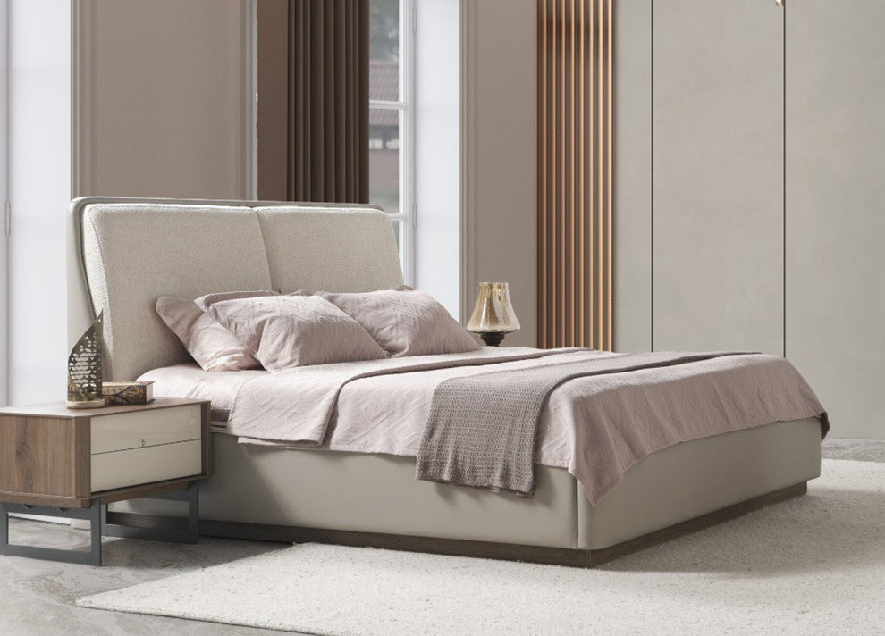 Romina Bed King, Light Gray
