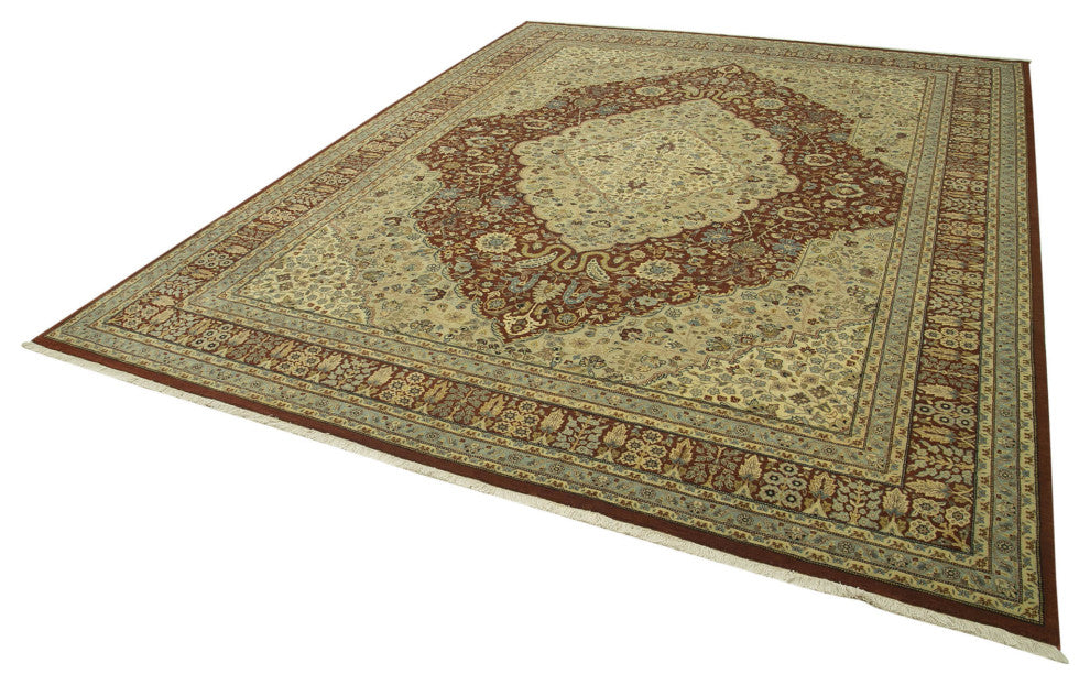 Rug N Carpet - Handwoven Oriental 9' 0" x 11' 8" Oversize Oushak Area Rug