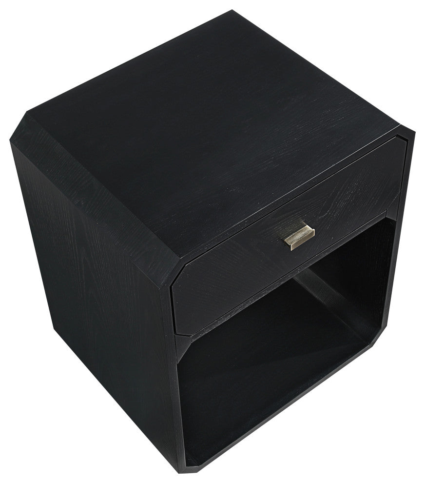 Parker Ash Veneer Nightstand, Black