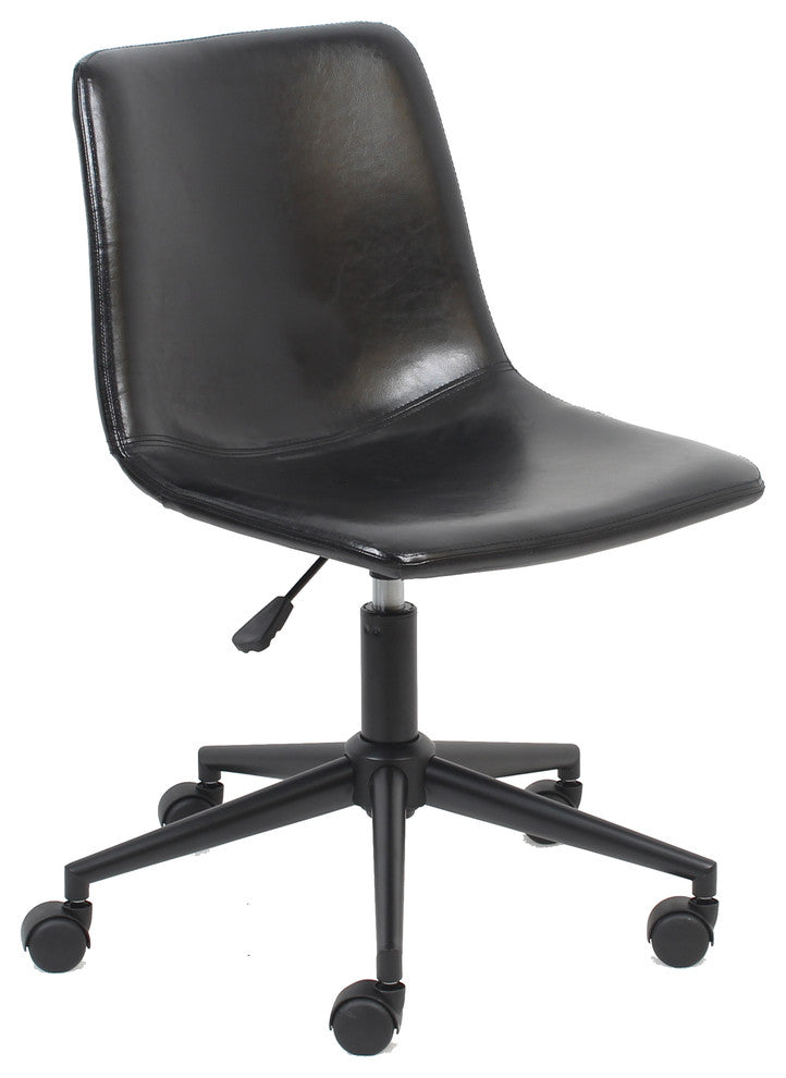 Yafa Mid-Back Faux Leather Task Chair, Black