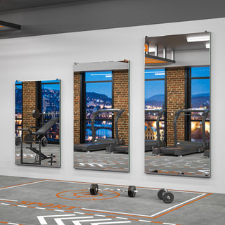 Large Full Body Glass Frameless Mirror for Wall Mount, 72x36"