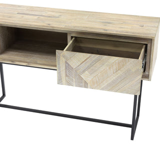 Peridot 1 Drawer Console Table, Natural Acacia Wood