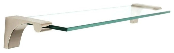 Alno 19" Glass Shelf with Brackets in Polished Nickel