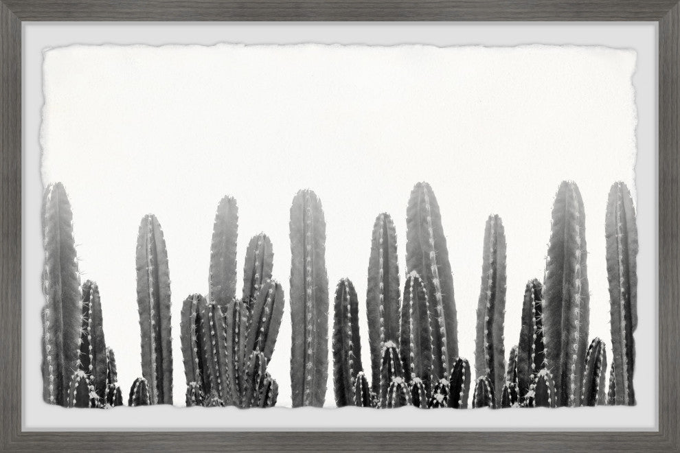 "Smoky Cactuses" Framed Painting Print, 30x20