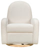 Nami Electronic Recliner and Swivel Glider Recliner, Boucle With USB port, Ivory Boucle With Light Wood Base