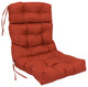 22-"x45" Spun Polyester Solid Outdoor Tufted Chair Cushion Orange