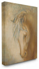 Horse Portrait Blue Yellow Animal Painting, 16"x20", Canvas Art