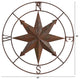 18" Rustic Nautical Metal Compass Wall Art Decor