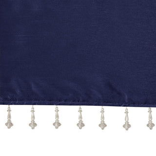 100% Polyester Lightweight Faux Silk Valance With Beads, MP41-6320