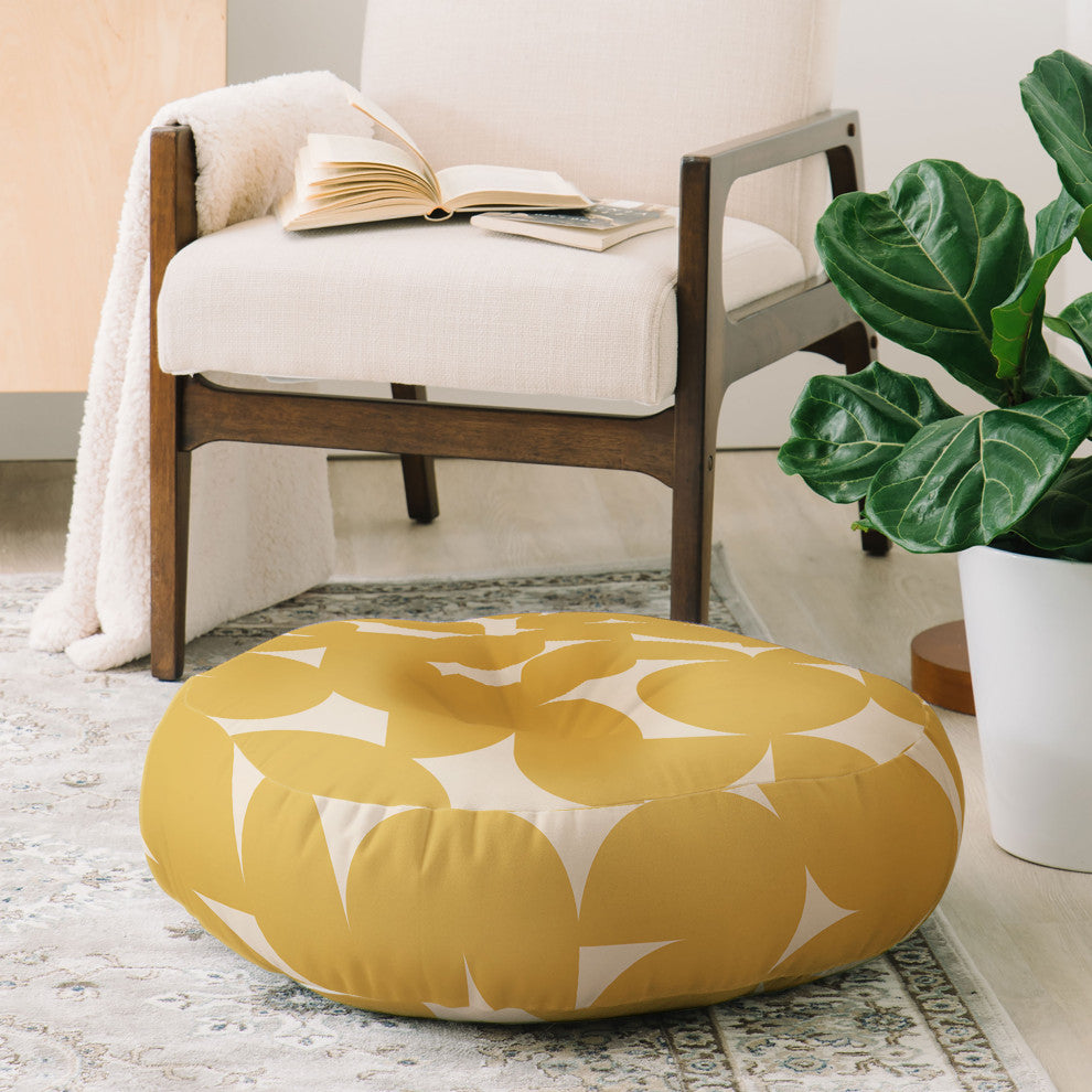 Colour Poems Abstract Shapes Collage IV Floor Pillow Round