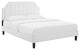Sienna Performance Velvet Full Platform Bed, White