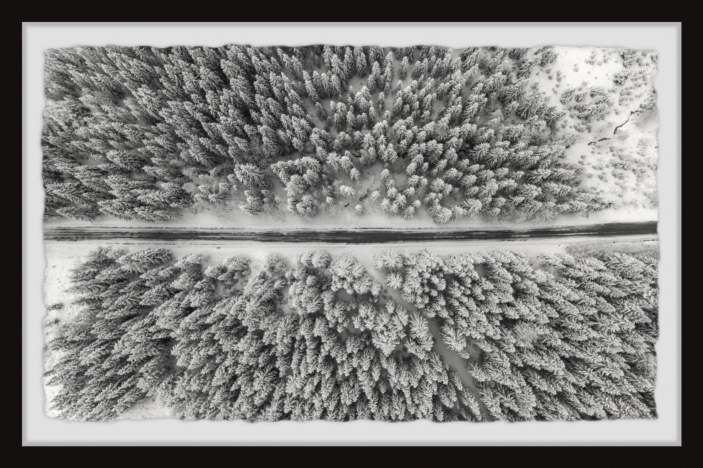 "Road Through the Forest" Framed Painting Print, 12x8