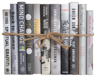 Decorative Books - Stone Dust Jacket Book Bundle - 1 foot of Grey Books