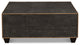 Gray Leather Shagreen Cocktail Coffee Table Rectangle