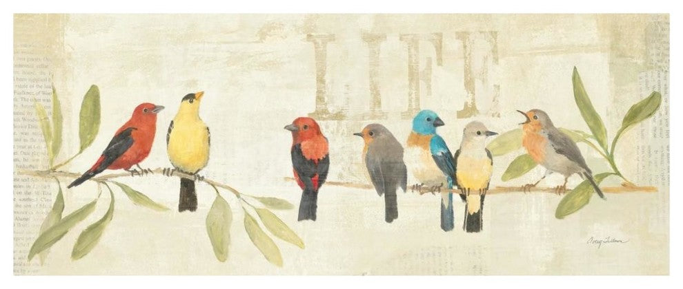 "Adoration of the Magpie Panel II" Digital Paper Print by Avery Tillmon, 77"x32"
