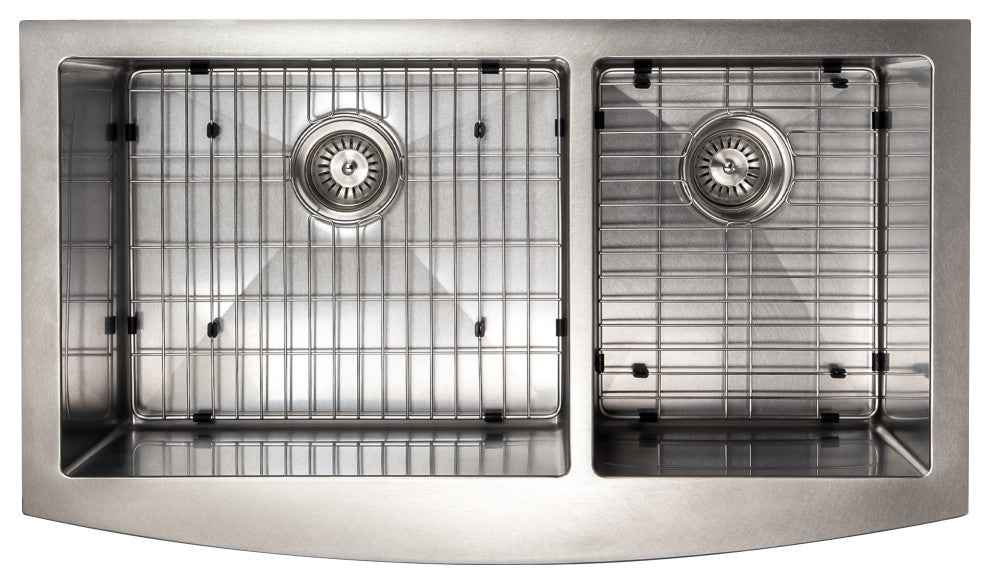 36" Courchevel Double Bowl Fingerprint Resistant Stainless Steel Kitchen Sink