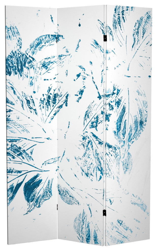 6' Tall Double Sided Pure Leaves Canvas Room Divider