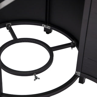 LeisureMod Walbrooke Patio Round Tank Holder, Black