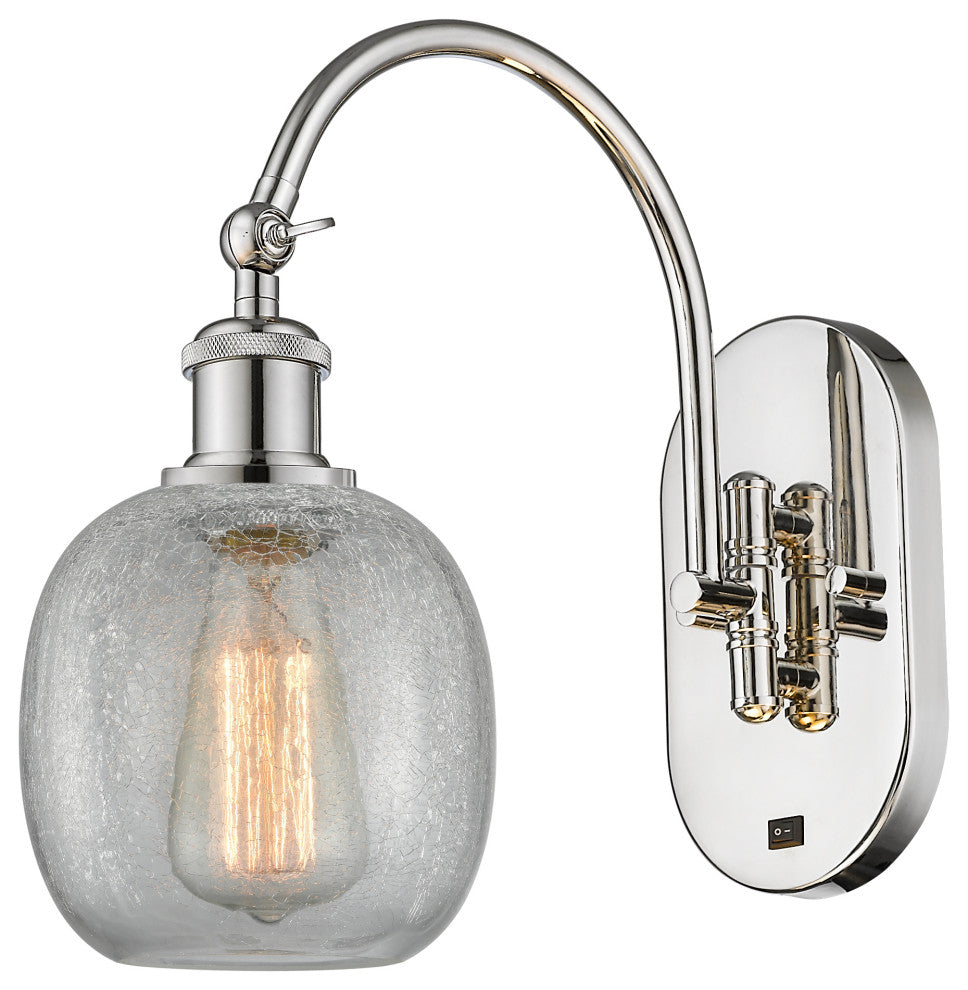 Innovations 518-1W-PN-G105-LED Belfast 1 Light 6" Sconce, Polished Nickel