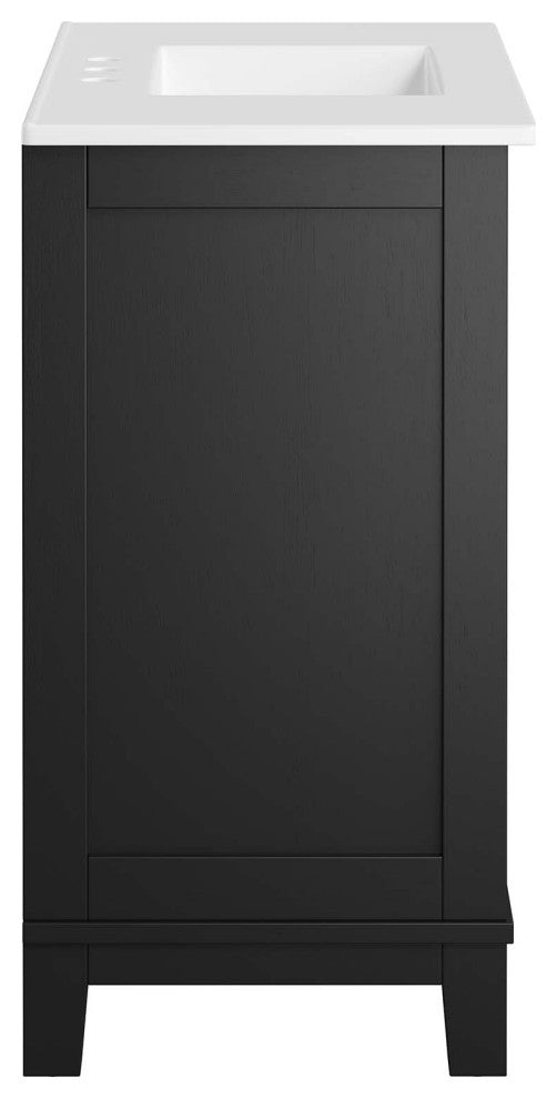 Dixie 36" Solid Wood Bathroom Vanity Cabinet, Black White