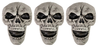 Set of 3 Halloween Skull Yard Stakes Outdoor Decorations