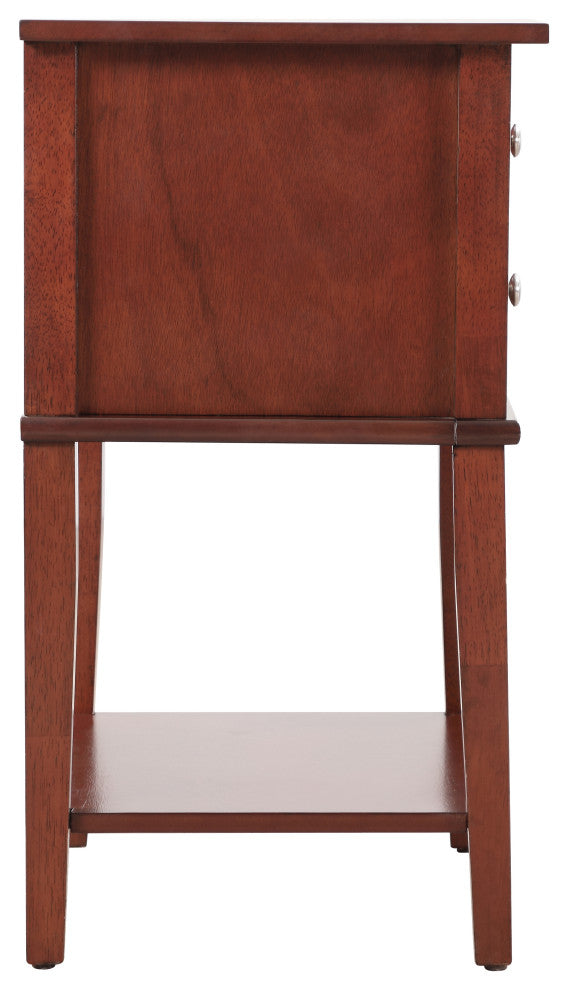 Glory Furniture Newton 2 Drawer Nightstand in Cherry