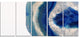 Macro of Blue Agate Stone, Abstract Canvas Wall Art Print, 60"x28", 5 Panels